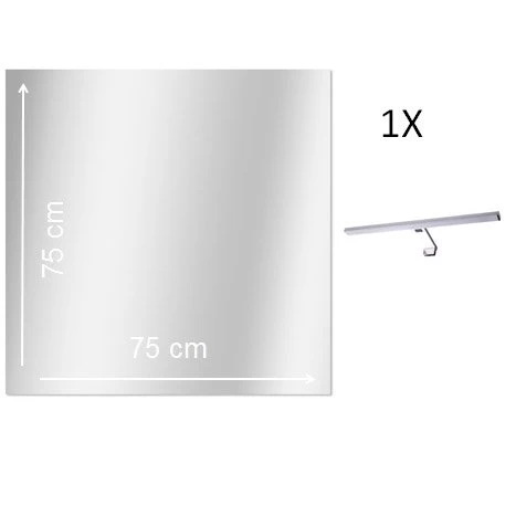 Miroir Lumineux Avec éclairage Intégré, L.75 X H.75 Cm Remix 1 Miroir Lumineux Avec éclairage Intégré, L.75 X H.75 Cm Remix