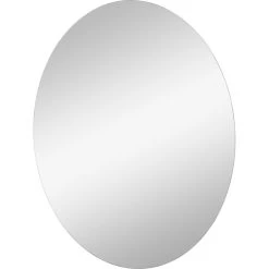 Miroir Non Lumineux Découpé Ovale L.60 X L.45 Cm Poli