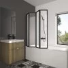 Pare-baignoire 4 Volets Pivotant Pliant H.140 X L.110 Cm Tribeca