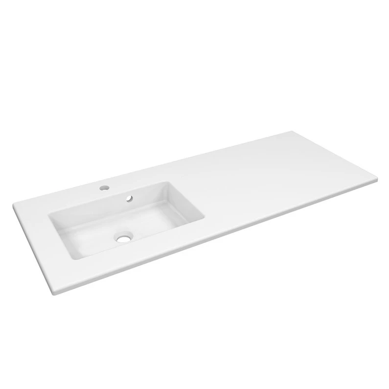 Plan Vasque Simple Moon Céramique 121 Cm 1 Plan Vasque Simple Moon Céramique 121 Cm