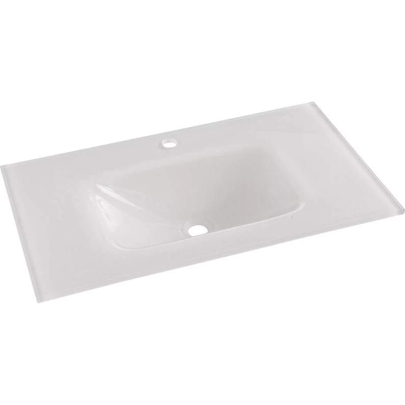 Plan Vasque Simple Opale Verre Trempé 81 Cm 1 Plan Vasque Simple Opale Verre Trempé 81 Cm