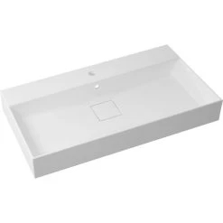 Plan Vasque Simple Pure Marbre De Synthèse 90 Cm