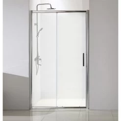 Porte De Douche Coulissante 140 Cm, Transparent, Quad