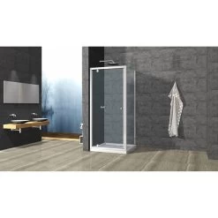Porte De Douche Pivotante L.78 Cm, Transparent, Dado