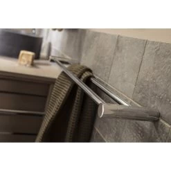 Porte-serviettes Laiton 2 Barres Fixes River -Salle De Bain Magasin porte serviettes laiton 2 barres fixes river