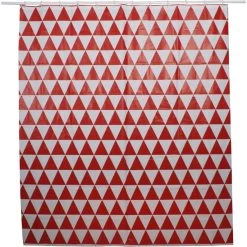 Rideau De Douche En Plastique L.180 X H.200 Cm Rouge-rouge N°3, Arlequin SENSEA