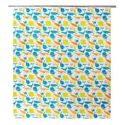 Rideau De Douche En Plastique Multicolore L.180 X H.200 Cm, Splash SENSEA