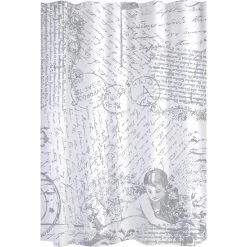 Rideau De Douche En Textile Blanc L.180 X H.200 Cm, Angel SENSEA