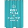 Rideau De Douche En Textile Bleu Atoll N°4 L.180 X H.200 Cm, Keep Calm SENSEA