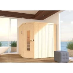 Sauna Traditionnel 2 Ou 3 Personnes WEKA Kasala 194x194cm Poêle Compact 8kw