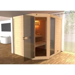 Sauna Traditionnel 2 Ou 3 Personnes WEKA Kemi 192x192cm Poêle Bios 7.5kw