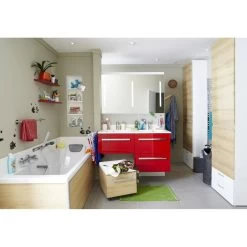 Tablier De Baignoire L.75.5x L.54 Cm Chêne, ALLIBERT Habillage Clip’s 80 Cm