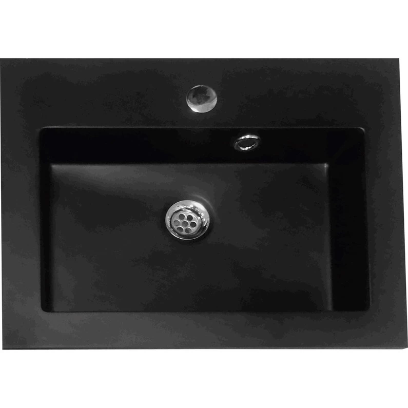 Vasque à Encastrer Résine De Synthèse L.50 X P.40 Cm Noir Polly 3 Vasque à Encastrer Résine De Synthèse L.50 X P.40 Cm Noir Polly – Image 3